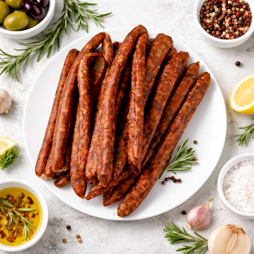 Cârnați crud uscați