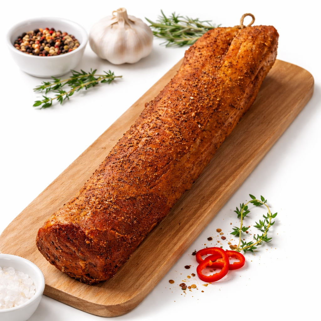 Mușchi crud afumat cu condimente